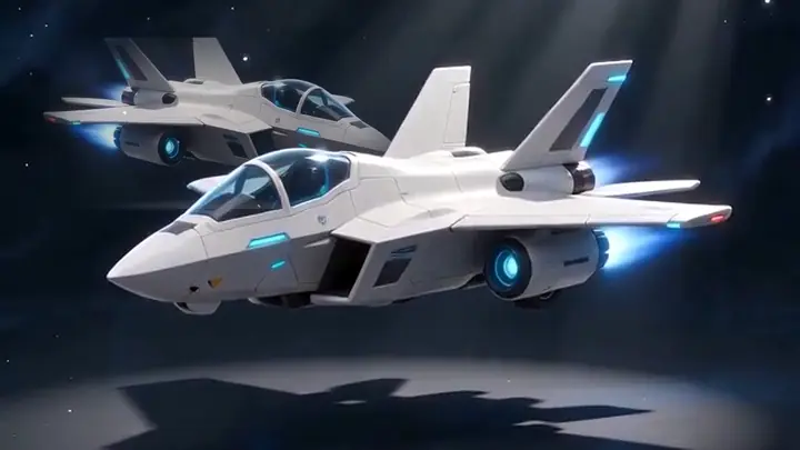 Two jets flying in formation
